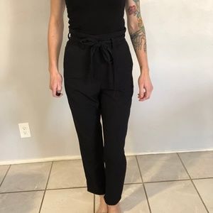 H&M high waisted paper-bag pants